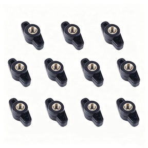 11PCS 1/4" Wing Knobs Through Hole T Knobs Hand Screw Nut T-Plastic Handle Nut,Thumb Screw Threaded Knobs for T Track Accessories, Feather Boards, Woodworking Jigs and Fixtures,1/4-20 Threaded Knob