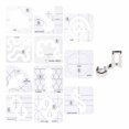 thumbnail image 1 of 11PCS Acrylic Sewing Template, DIY Quilting Transparent Ruler Sewing Accessories for Domestic Machine for for Clothing and Cloth Craft for Quilting Projects, 1 of 10