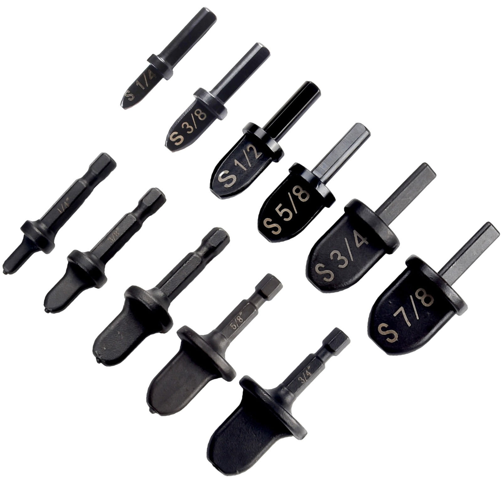 11PCS Air Conditioner Copper Tube Expander Swaging Tool Drill Bit