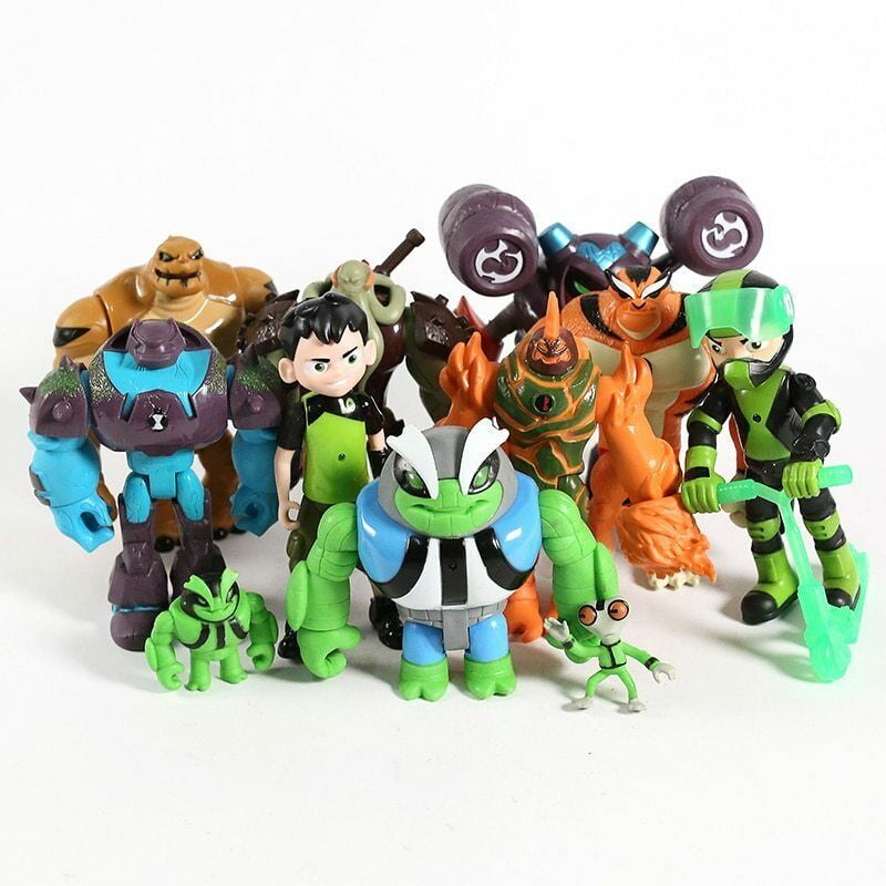 11PCS Ben 10 Action Figures Toy Set Tennyson Four Arms Heatblast Gift Cake Topper
