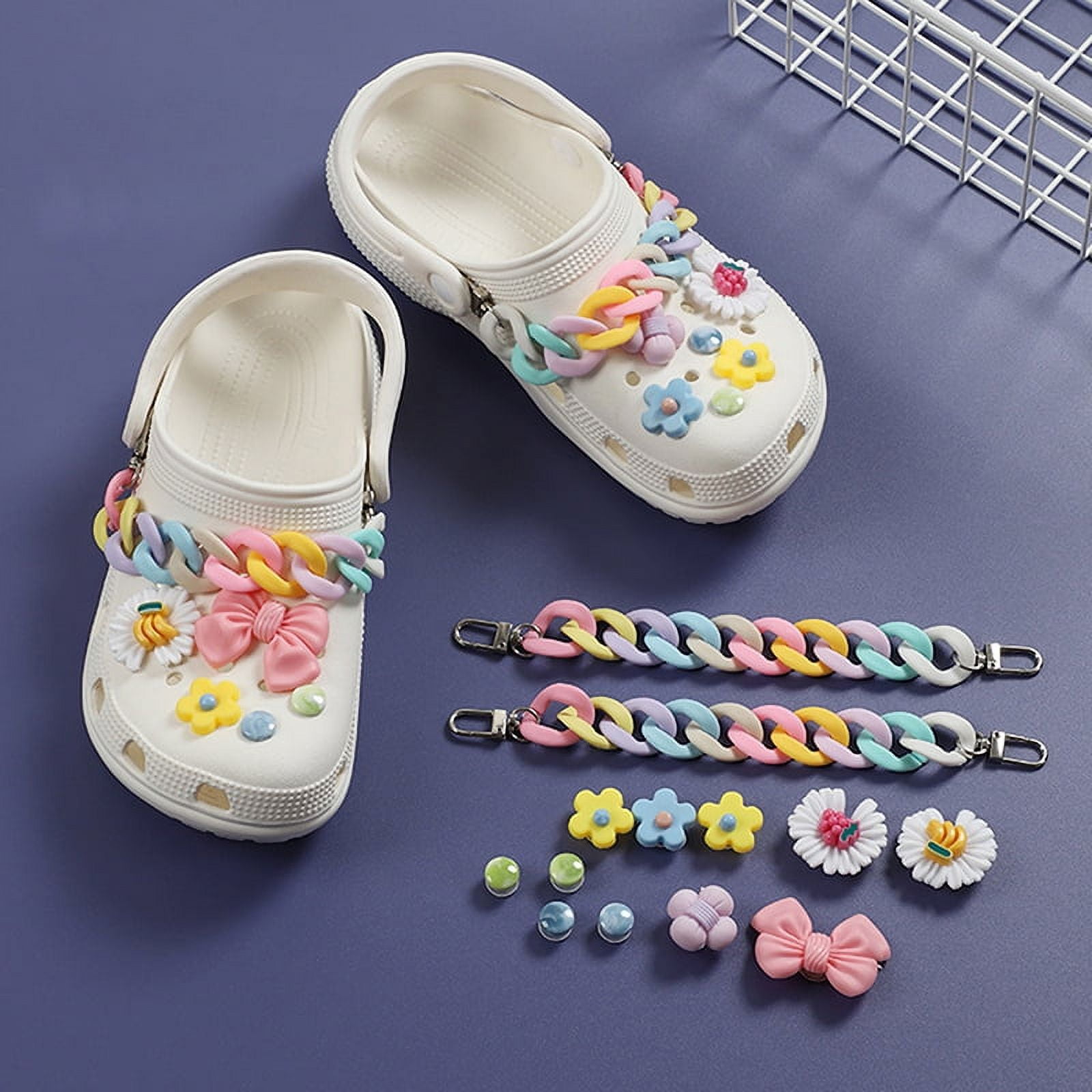 Bling Croc Charms Bows, Bling Fruit and Shapes Shoe Charms – N and J Kid  Parties