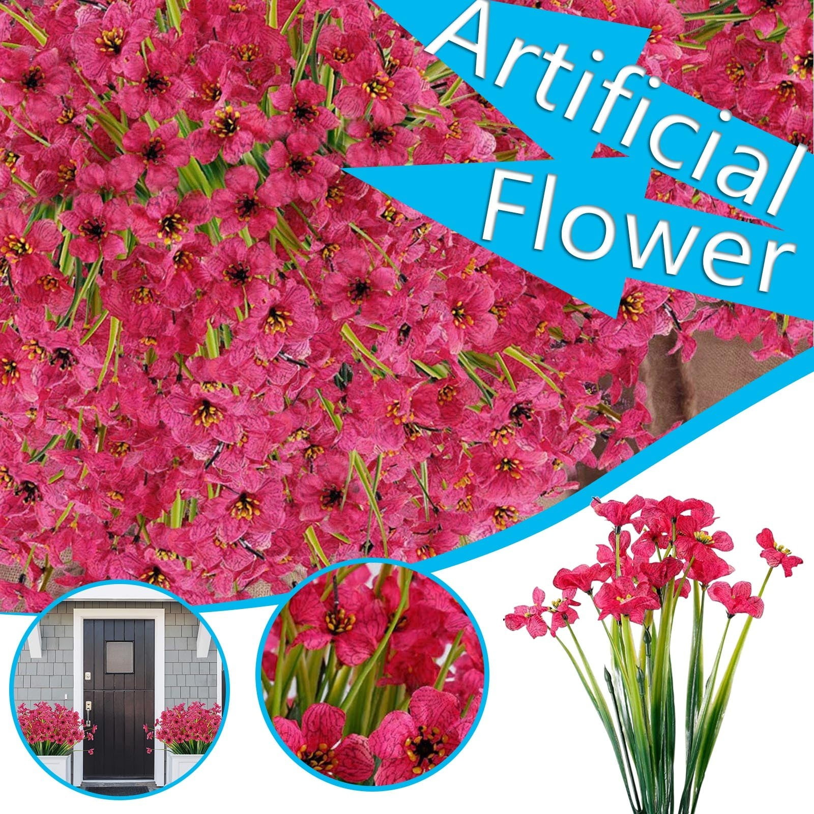 11PCS Faux Flower Latex Real Bridal Wedding Bouquet Home Decoration