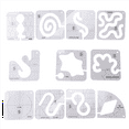 11PCS FreeMotion Quilting Template SetSewing Ruler & Clear Mark