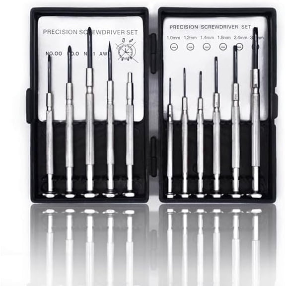 11PCS Mini Precision Screwdriver Set, Small Tools with 11 Size Flathead and Phillips Kit, Professional Magnetic Repair Tool for Jewelry, Ring Doorbell, Watch, iPhone, Toys, Computer, Eyeglass