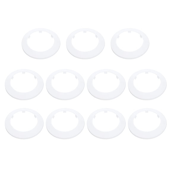 11PCS Pipe Cover Decor 3in/75mm Flange Pipe Cover Decor PP Plastic, White