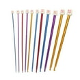 11PCs Colored Afghanistan Crochet Aluminum Oxide Crochet Sweater Needle