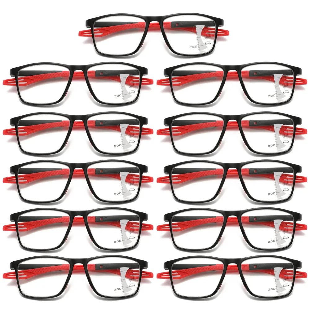 11PK Men Women Multifocus No Line Progressive Reading Glasses Multifocal Readers