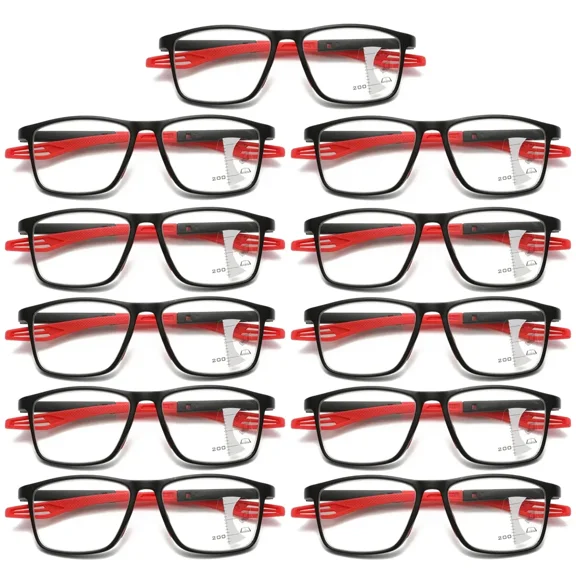 11PK Men Women Multifocus No Line Progressive Reading Glasses Multifocal Readers
