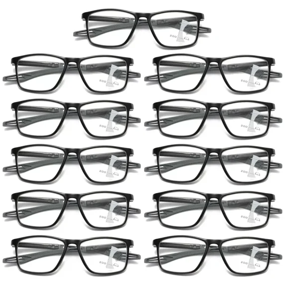 11PK Men Women Multifocus No Line Progressive Reading Glasses Multifocal Readers