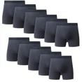 thumbnail image 1 of 11PK Mens Cotton Boxer Briefs Tagless Comfort Flex Underwear With Opening Fly, 1 of 9