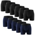thumbnail image 1 of 11PK Performance Mens Boxer Briefs Polyester Underwear Size Small M Large XL XXL, 1 of 11