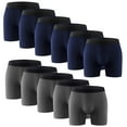 thumbnail image 1 of 11PK Performance Mens Boxer Briefs Polyester Underwear Size Small M Large XL XXL, 1 of 11