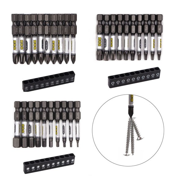 11Pcs 1/4 Screwdriver Bit Sets Magnetic Cross Hexagonal Torx Head With Bit Holder Suitable For Sockets Switchs Power Tools A Fangkenuo