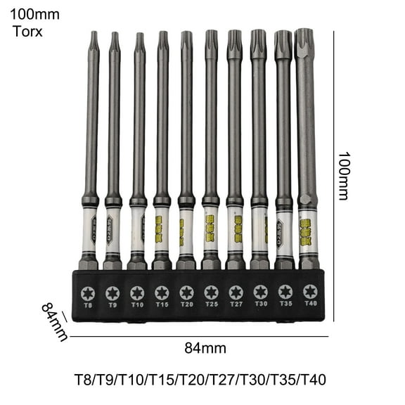 11Pcs 1/4 Screwdriver Bit Sets Magnetic Cross Hexagonal Torx Head With Bit Holder Suitable For Sockets Switchs Power Tools