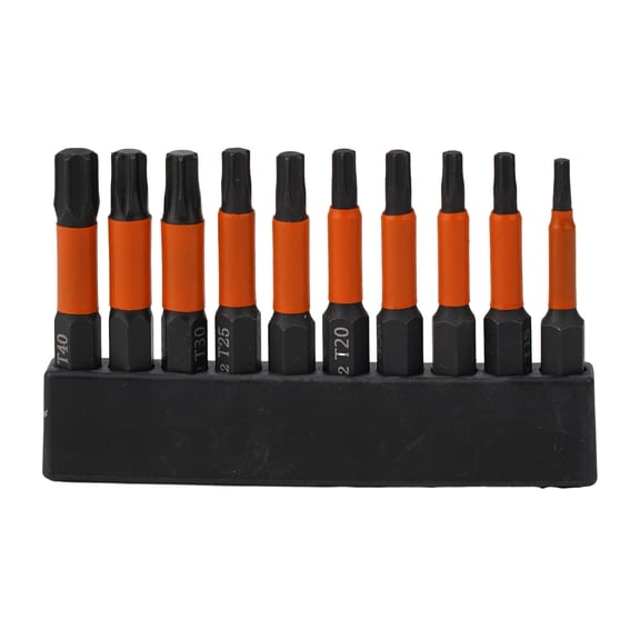 11Pcs 50mm for Torx Bit Star 1/4 Inch Hex Shank Screwdriver Bit with