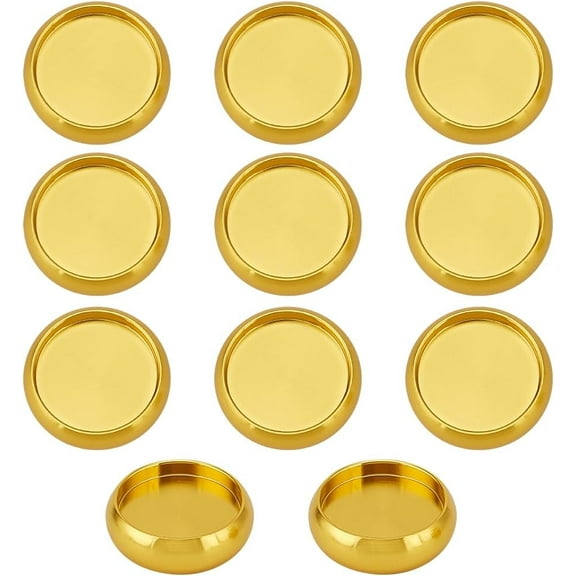 11Pcs Aluminium Alloy Binding Discs 18mm/0.7 Inch Metal Discbound Expansion Discs Discbound Binder Rings for Notebook Artwork Gold Golden
