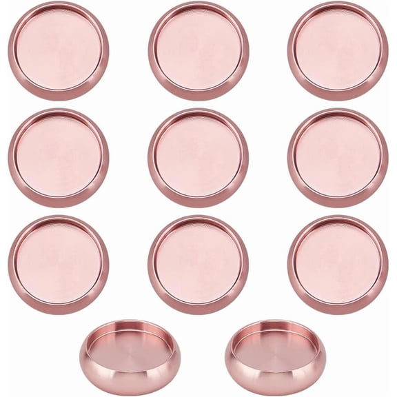 11Pcs Aluminium Alloy Binding Discs, 18mm/0.7 Inch Metal Discbound Expansion Discs Discbound Binder Rings for Notebook Artwork, Rose Gold