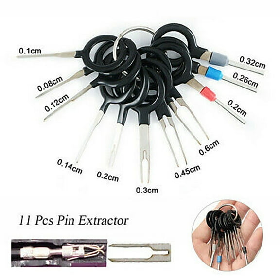 11Pcs Car Terminal Removal Tool Kit Wire connector Pin Release Extractor Puller