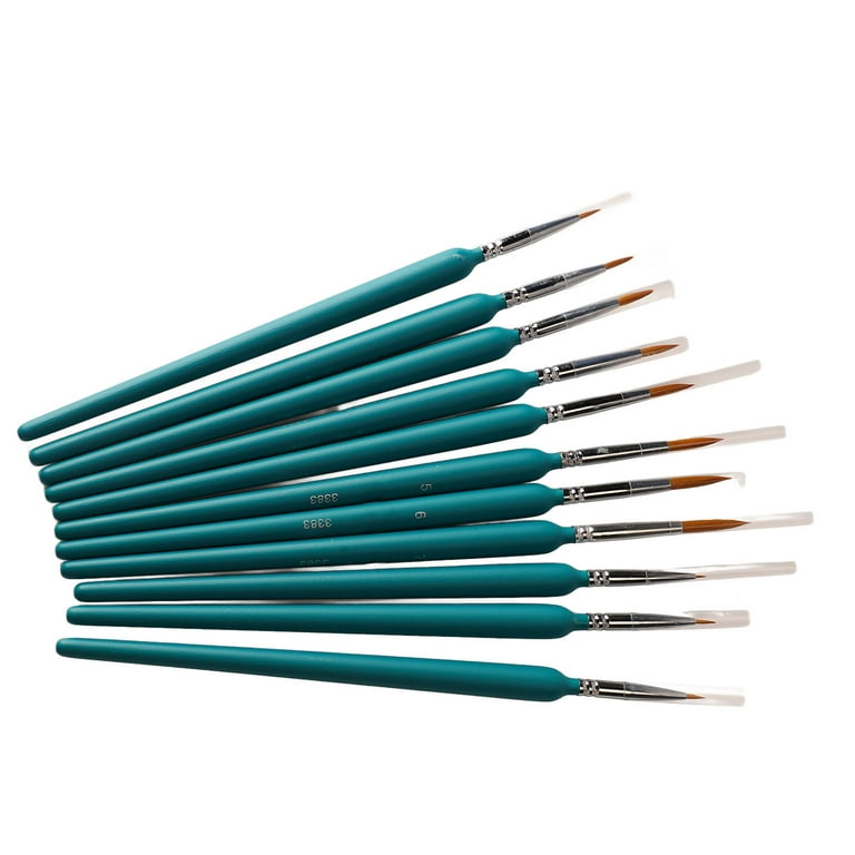 11Pcs Detail Paint Brush Set Miniature Paint Brushes Small Fine Tip  Paintbrushes For Acrylic Watercolor Oil Craft Models 