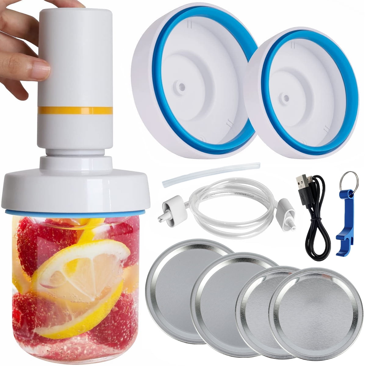 11Pcs Electric Mason Jar Vacuum Sealer Safe Vacuum Sealer Attachment