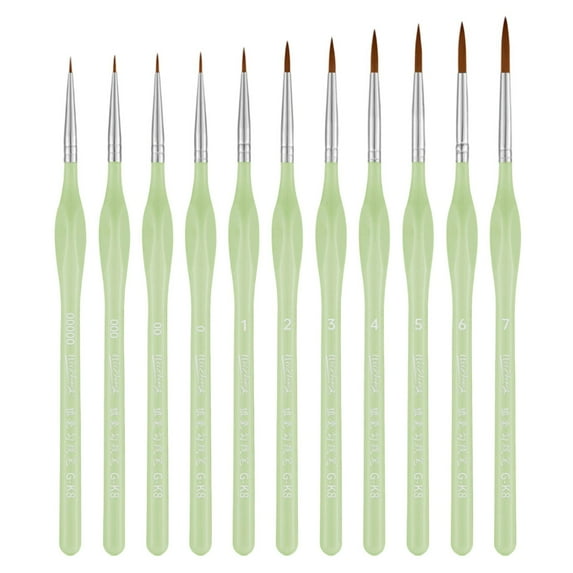 11Pcs Fine Detail Paint Brush Miniature Brushes for Acrylic Watercolor Gouache Oil Face Painting Scale Model Figurines