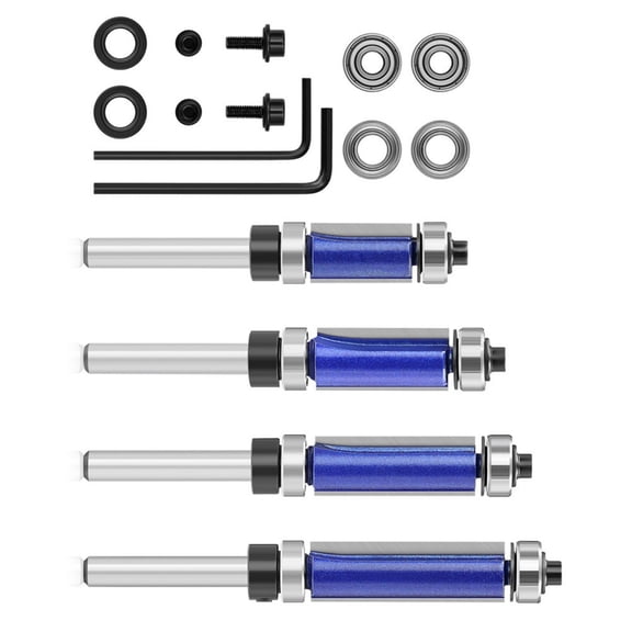 11Pcs Flush Trim Bit With Bearing Router Bit Woodworking Milling Cutter For Bit End Milll Tool for Woodworking