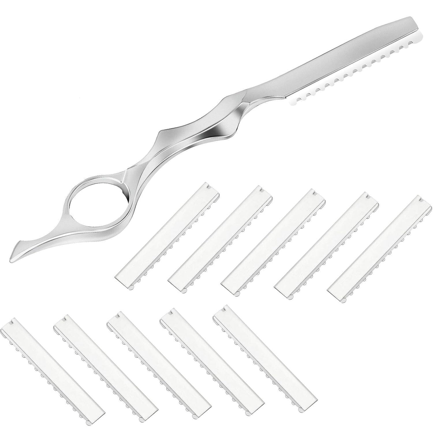 11Pcs Hair Styling Thinning Razor Set, GoXteam Hair Styling Razor Hair ...