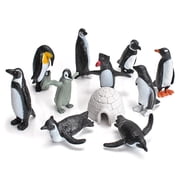 11Pcs Lifelike Penguin Animal Toy Figurine with Igloo Cute Boutique Collections