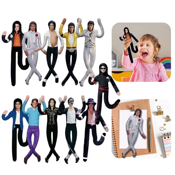 11Pcs New Michael 11" Bendable Plush Figure, Poseable Stuffed Doll Gift for M-J Fans