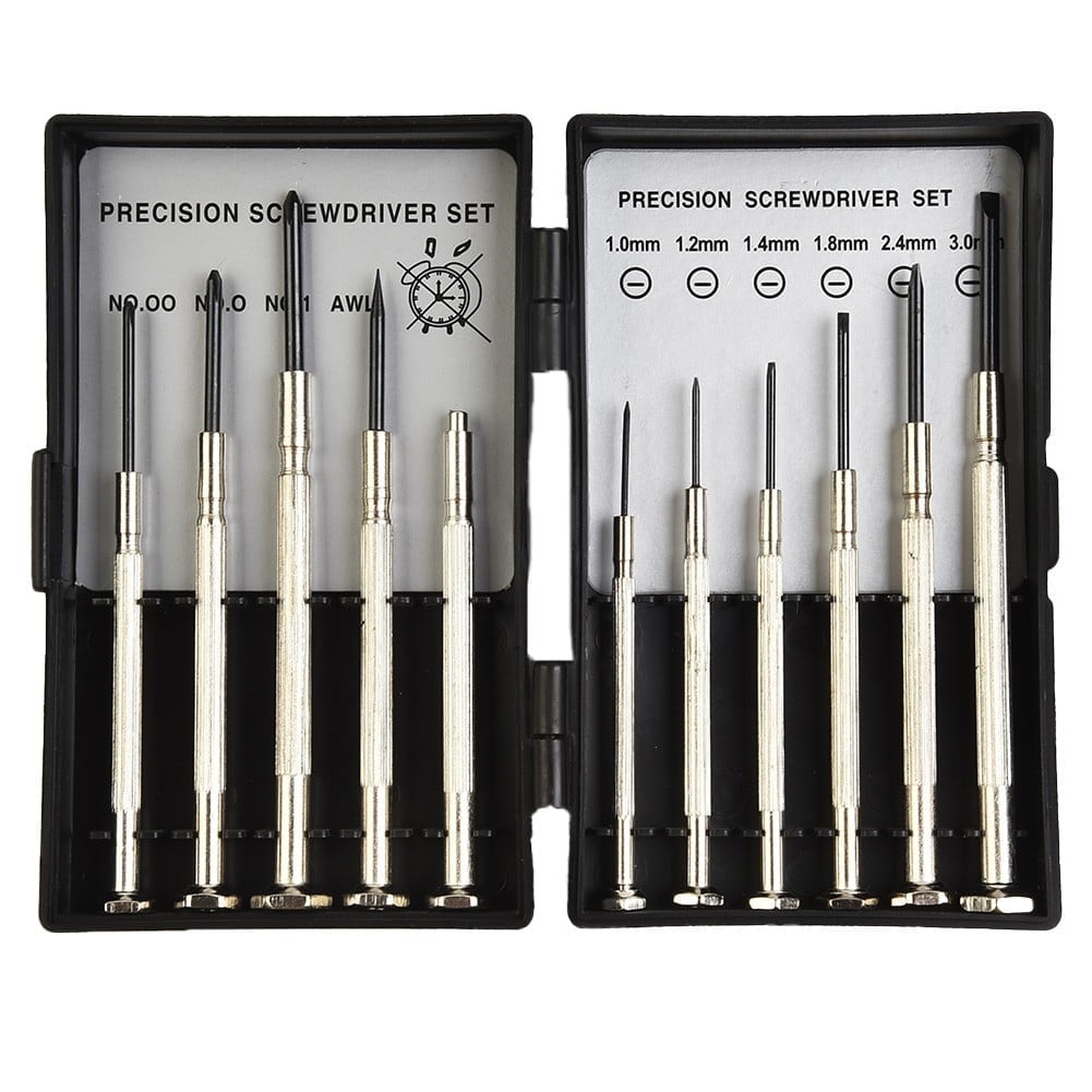 Clupup 11 Pcs Precision Screwdriver Set, Chrome Vanadium Steel, Watch ...