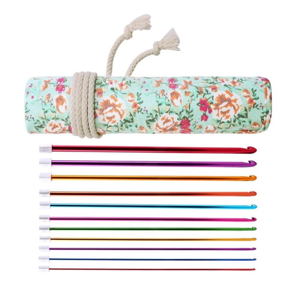 11Pcs Professional Tunisian Crochet Hook 27cm Long Aluminum Afghan Knitting Needle For Blanket Sweater Scarf Bag 2mm-8mm