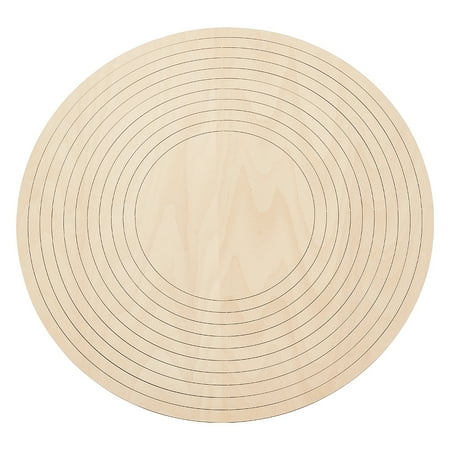 11Pcs Round Ceramic Molds Ceramic Forming Mold Wooden Concentric Geometric Figure Rail Set Ceramic Wood Sheets for DIY Pottery Making Blank Modeling Mud Plate Forming DIY