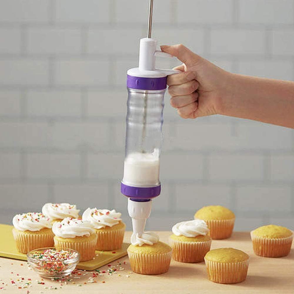 11Pcs/Set Dessert Decorating Syringe Set, 1 Icing Dispenser Cupcake