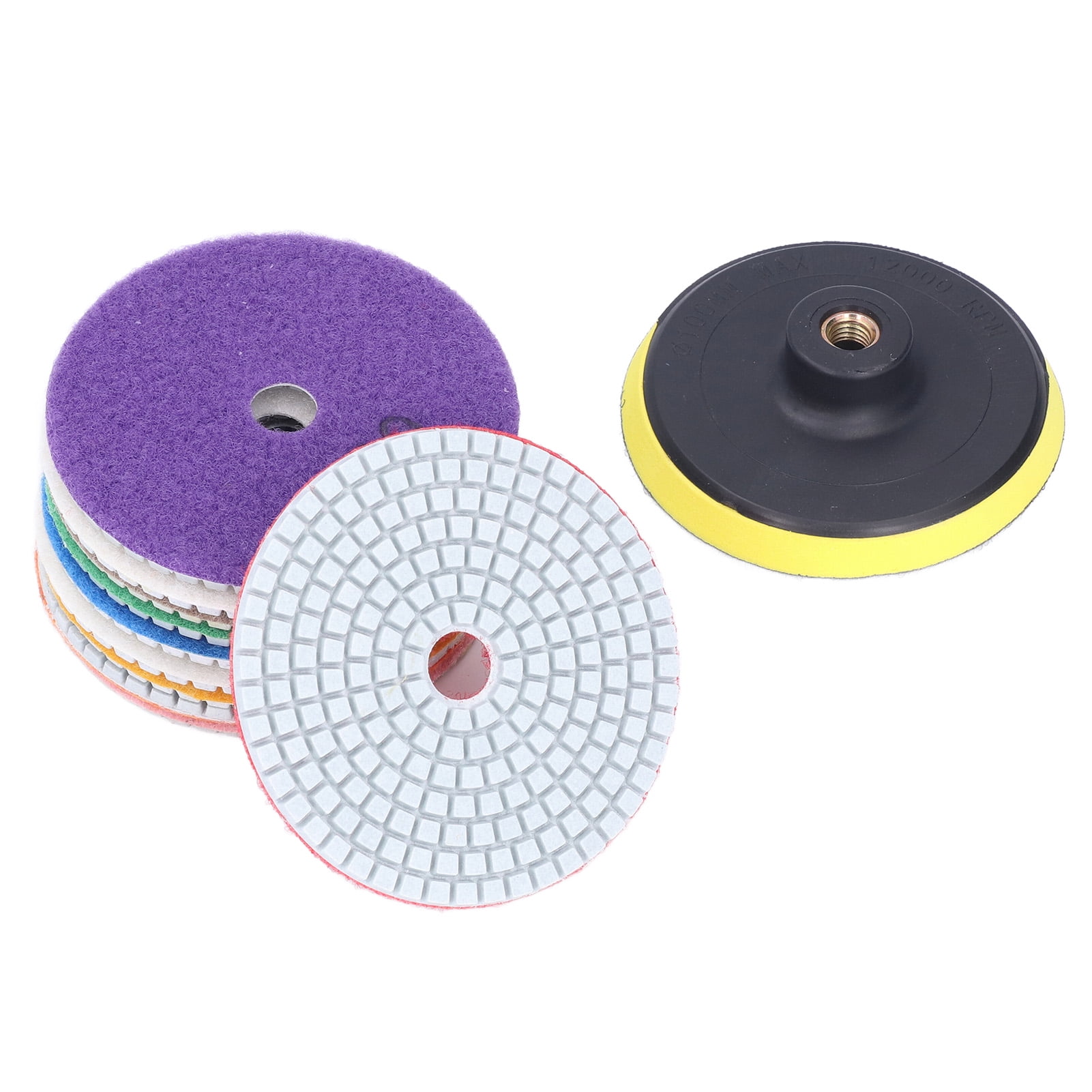 11Pcs/Set Diamond Polishing Pads Sanding Abrasive Disc with Backer Pad