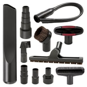 11Pcs Universal Vacuum Attachment Kit with 5 Size Cuttable Adapter Wet Dry Use Home Car Cleaning Accessory Set,Suitable for Vacuum Attachments with 1", 1-1/4", 