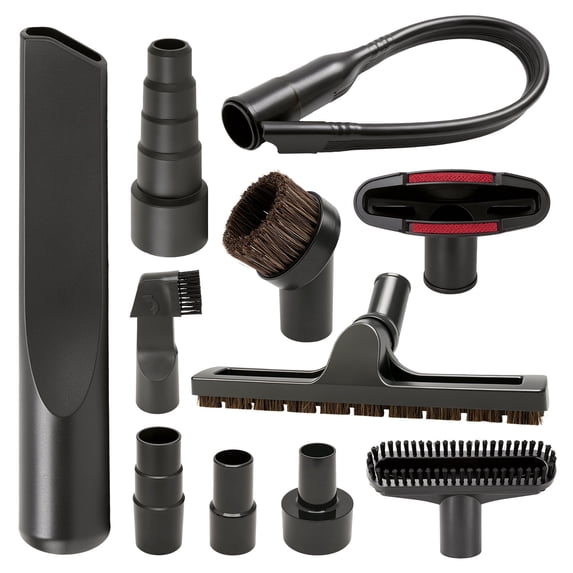 11Pcs Universal Vacuum Attachment Kit with 5 Size Cuttable Adapter Wet Dry Use Home Car Cleaning Accessory Set,Suitable for Vacuum Attachments with 1", 1-1/4", 1-3/8", 1-1/2", 1-7/8"