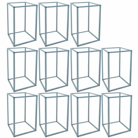 11Pcs Wedding Plant Stand, Portable Geometric Metal Flower Stand Rack Vase Holders for Wedding Party Decoration Silver