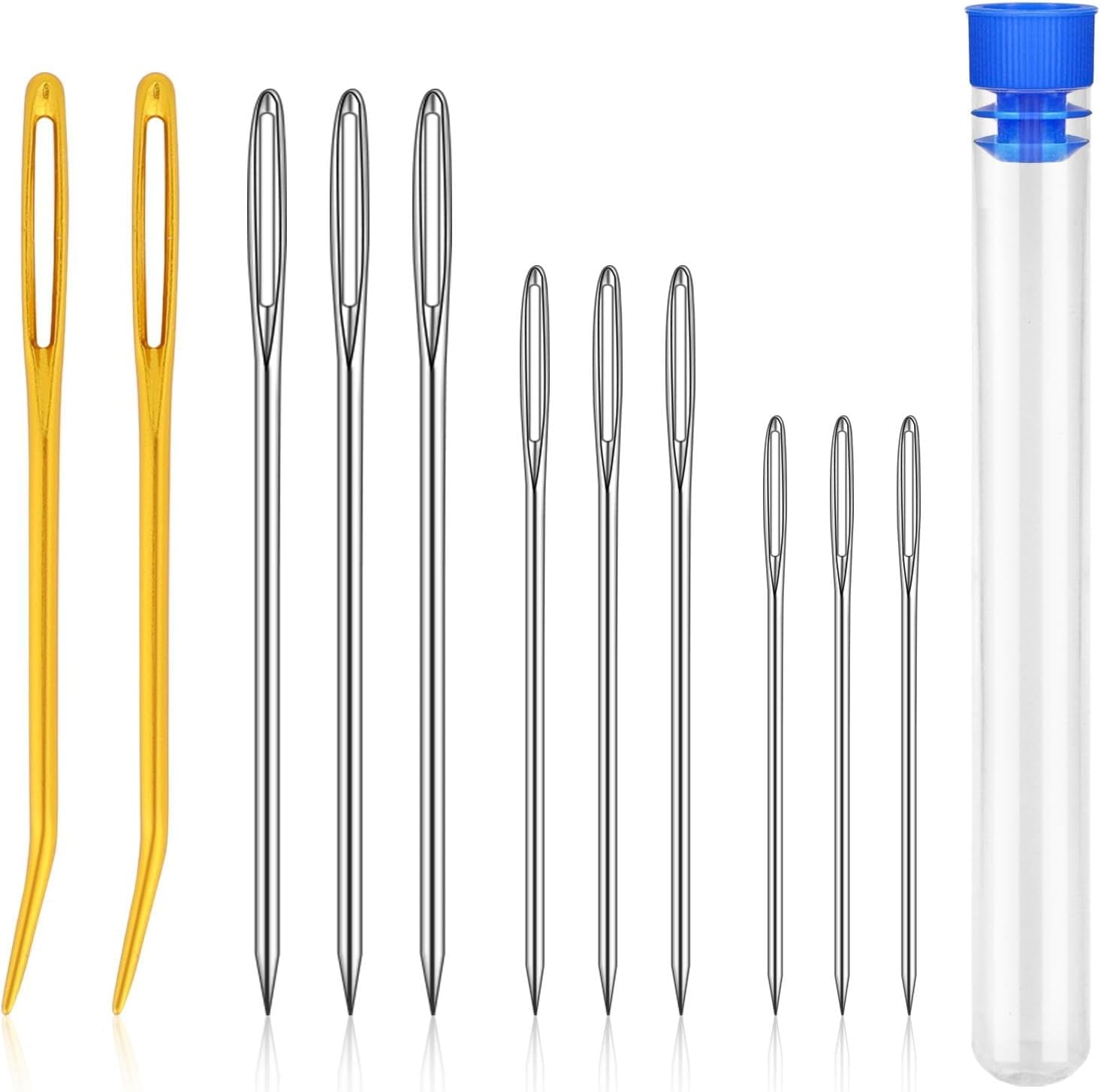 11Pcs Yarn Needle, Jumbo Darning Needle, Embroidery Needles Bent Tip