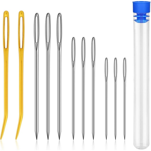 11Pcs Yarn Needle, Jumbo Darning Needle, Embroidery Needles Bent Tip
