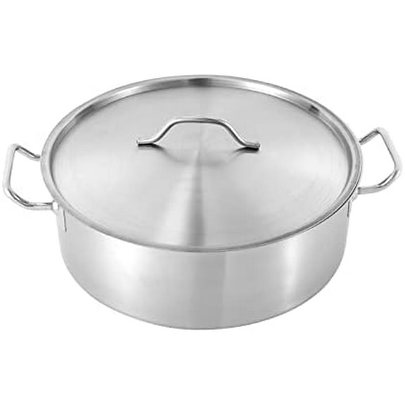 11Qt Stainless Steel Stock Pot with Lid, Commercial Home Practical Cooking Cookware Lightweight Large Cooking Pot Pasta Pot for Stew, Simmering and Soup, Silver$$Home Decor, Kitchen, & Other