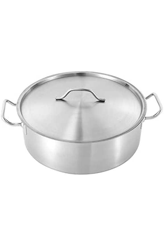 11Qt Stainless Steel Stock Pot with Lid, Commercial Home Practical Cooking Cookware Lightweight Large Cooking Pot Pasta Pot for Stew, Simmering and Soup, Silver$$Home Decor, Kitchen, & Other