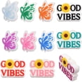 thumbnail image 1 of 11Styles Breast Cancer Butterfly Silicone Focal Beads Pen Beads Good Vibes Silicone Loose Spacer Beads for DIY DIY Necklace Bracelet Earrings Keychain Crafts Jewelry Making, 1 of 6