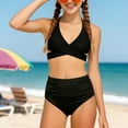 thumbnail image 1 of 11T 12T Bikinis For Teens Girls Two Piece Swimsuits Two-Piece V-Neck Bikini Adjustable Shoulder Straps Swimsuit Kids Bikini, 1 of 8