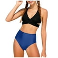 thumbnail image 1 of 11T 12T Girls Swimsuits Bathing Suit Girls Color-Block Adjustable Straps Bikini Sets, 1 of 9
