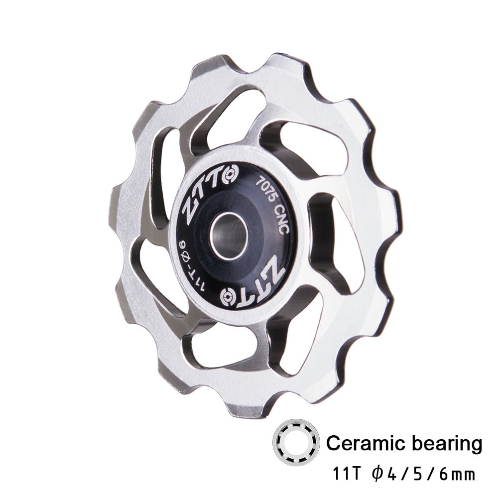11T MTB Rear Derailleur Jockey Wheel Ceramic Bearing Pulley CNC Road