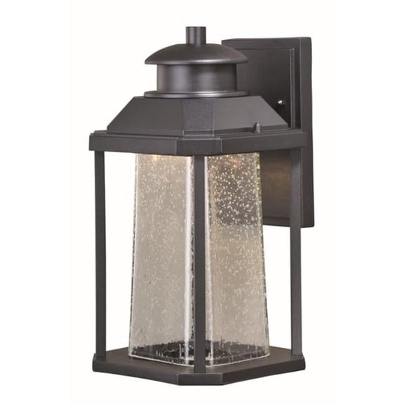 11W 7.5 in. Freeport LED Outdoor Wall Light Textured Black - Clear Seeded Glass