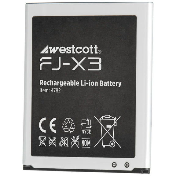 Westcott 11Wh 3.8V 1500mAh DC Lithium-Ion Battery for FJ-X3 Flash Trigger, Black