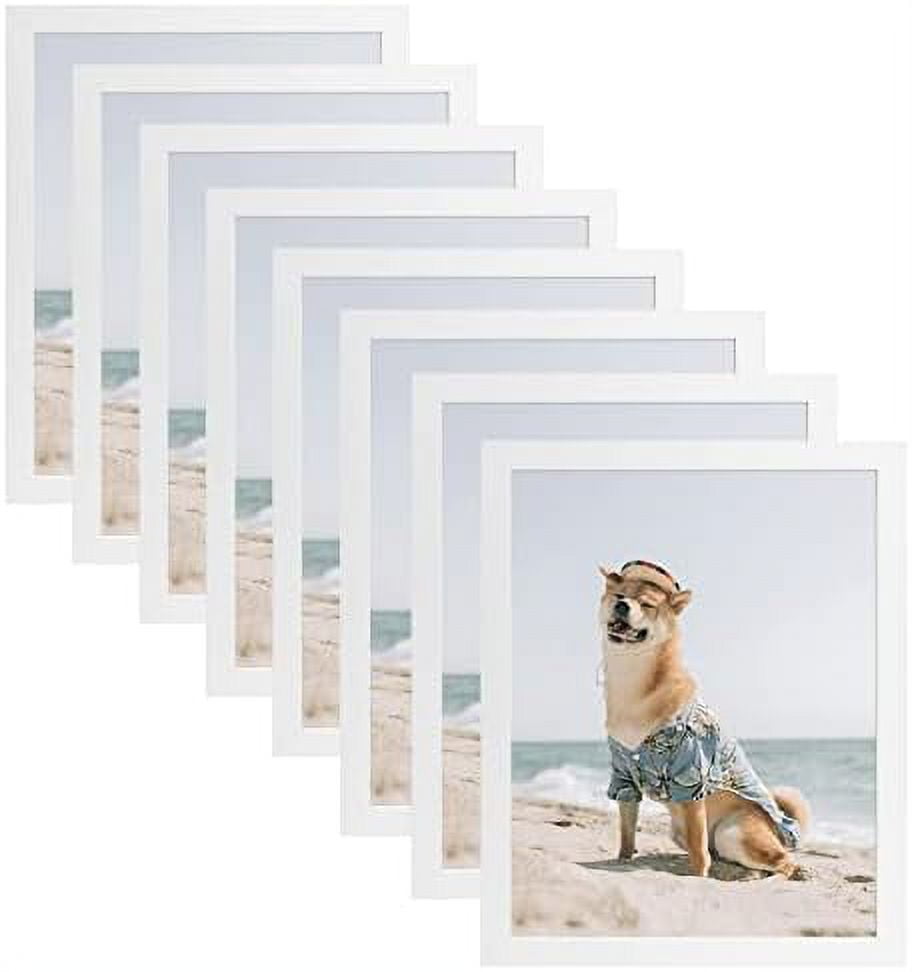 11X14 Picture Frames In White, Set Of 8, Display Pictures 11X14