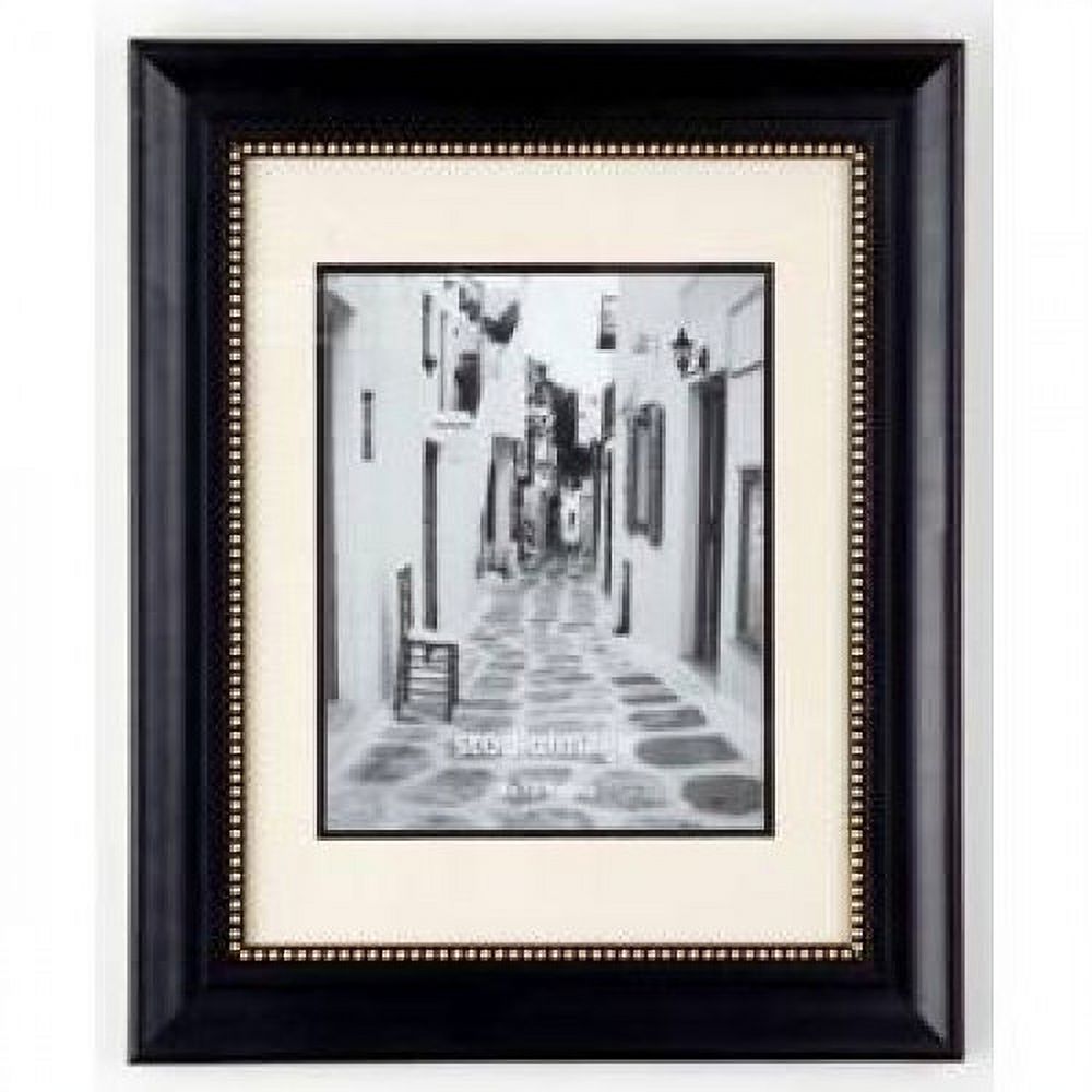 11X14 WITH 8X10 MATTED GOLD BEADEDBLACK PICTURE FRAME