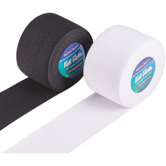 11Yards 2inch Wide Heavy Stretch Elastic Band High Elasticity Knit for Sewing Craft Project